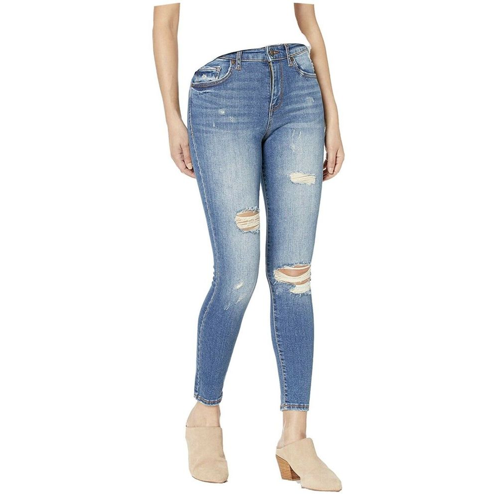 WILLIAM RAST High Rise Skinny distressed jeans